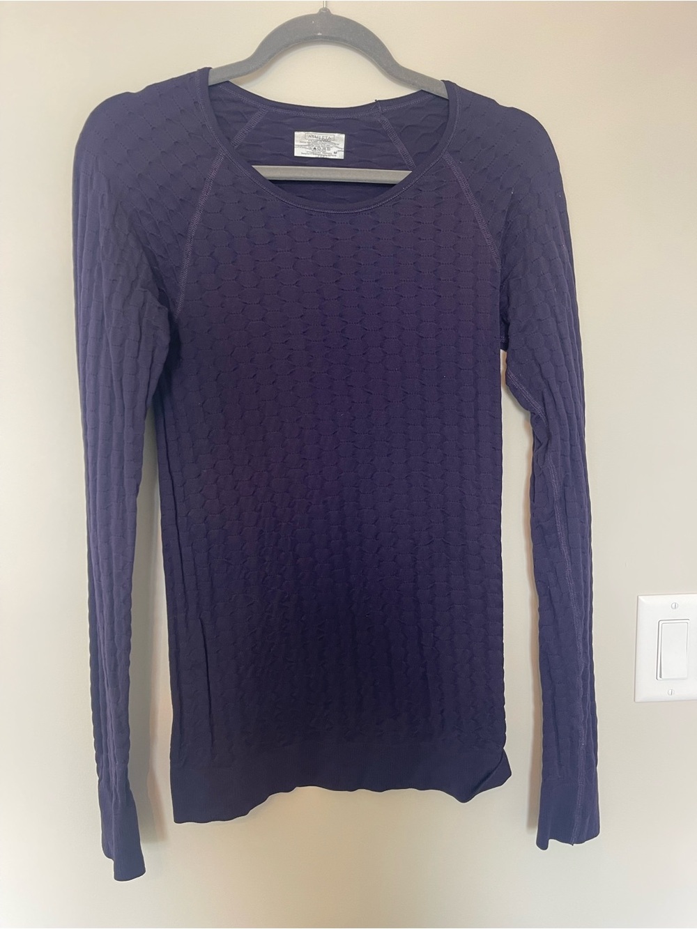 Athleta Lightweight Textured Long-Sleeve Top - Dark Purple